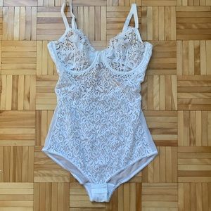 White lace DKNY bodysuit
